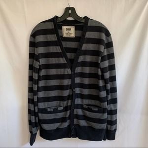 CHOR Grey & Black Cardigan Size Medium